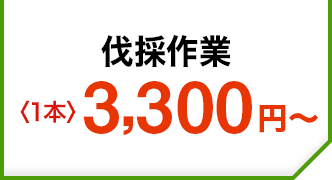 伐採作業〈1本〉3,300円～